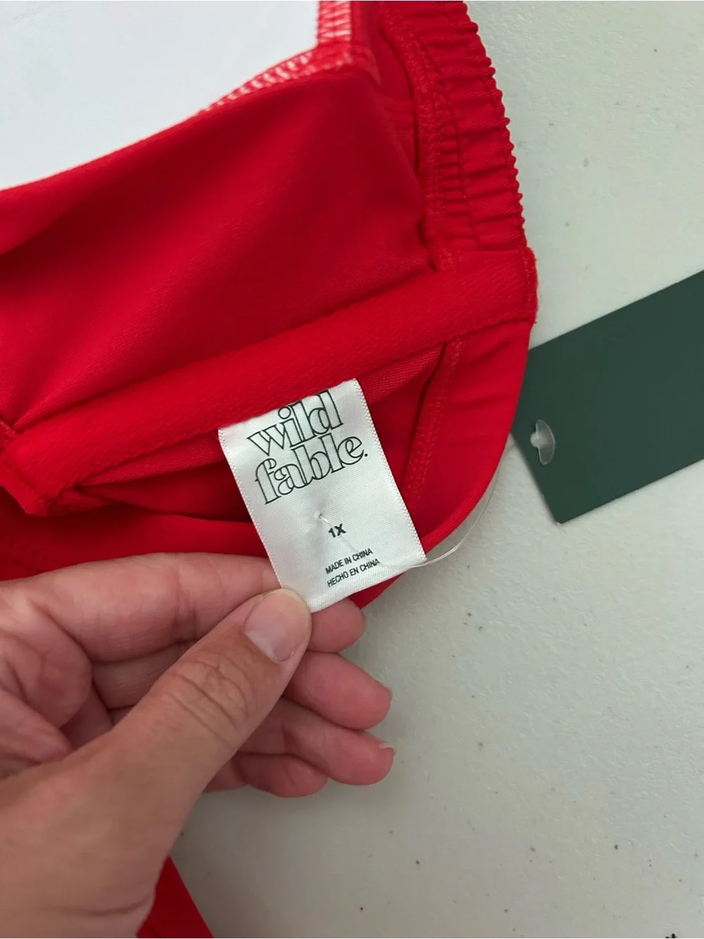 Wild Fable Smocked Bikini Top Women’s 1X Red